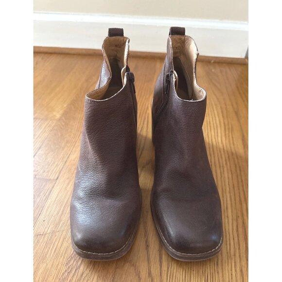 Crown Vintage Womens Ankle Boots Side Zip Brown Leather Size 9 Hashel - Picture 3 of 11